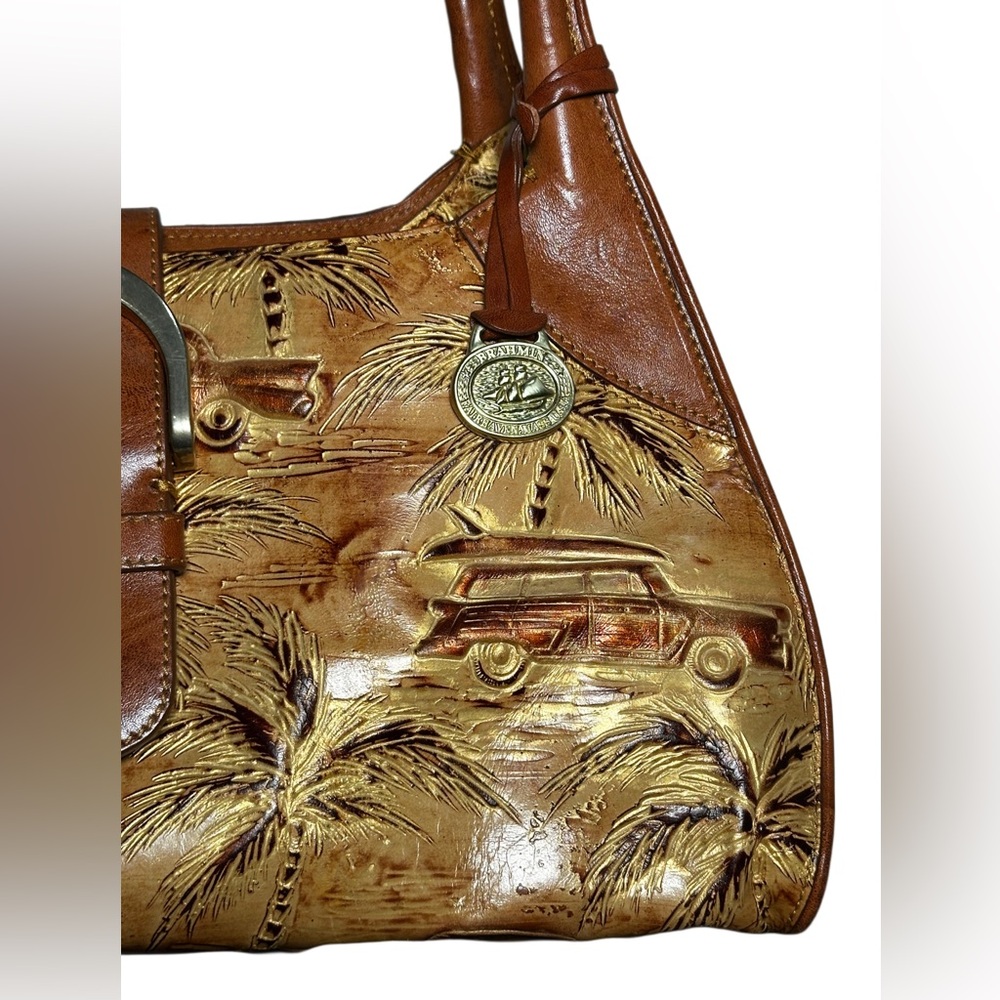 BRAHMIN FAIRHAVEN Sophie copper Copacabana surf texture leather Bag never used - Picture 4 of 16
